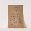 Christ Depicted in a Seated Position (1885 - 1890) by Hans Thoma