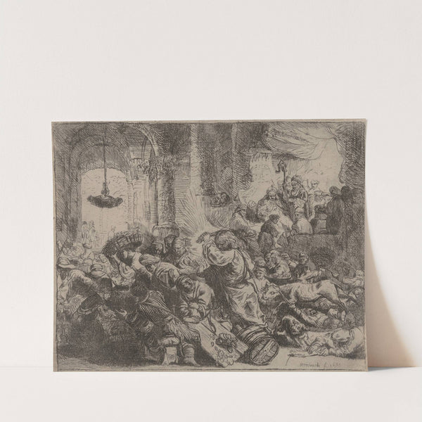 Christ driving the money changers from the temple (1635) by Rembrandt van Rijn