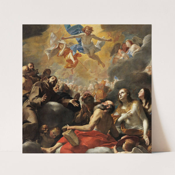 Christ In Glory With Saints by Workshop of Mattia Preti
