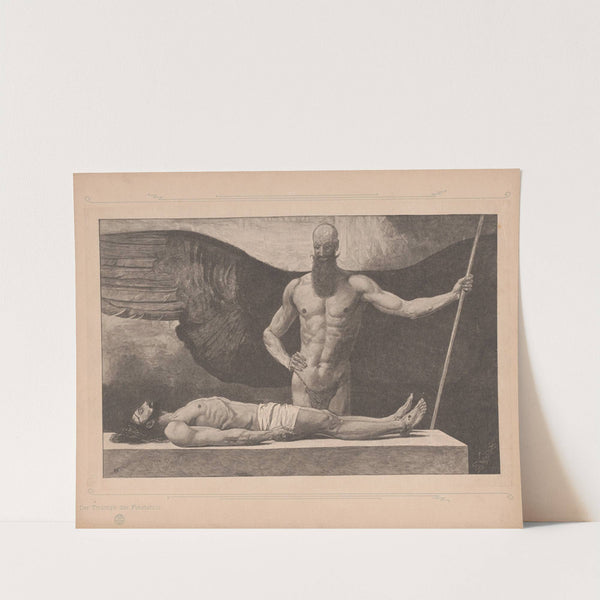 Christ in the sarcophagus with an angel by Johann Jakob Weber