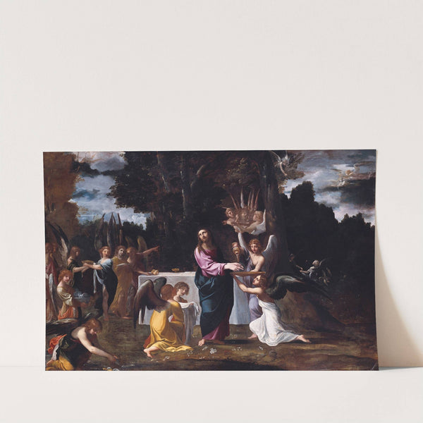 Christ in the Wilderness, Served by Angels (circa 1608) by Ludovico Carracci