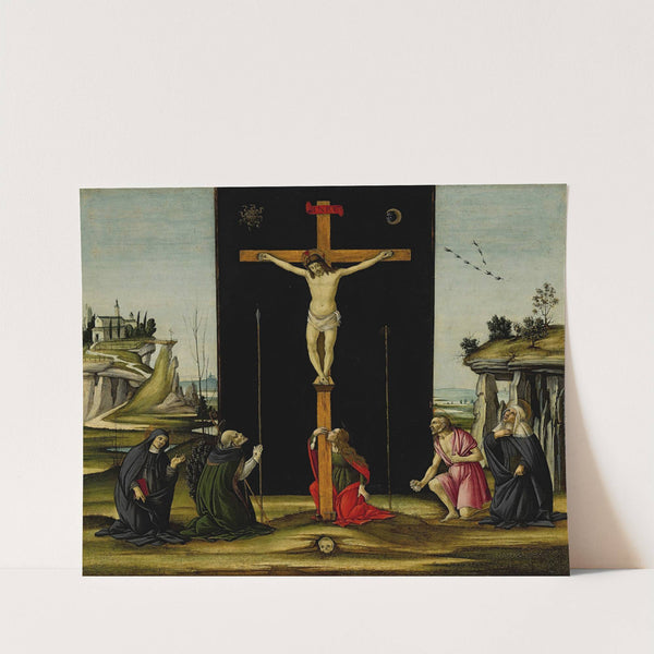 Christ on the Cross adored by Saints Monica, Augustine, Mary Magdalen, Jerome and Bridget of Sweden by Sandro Botticelli