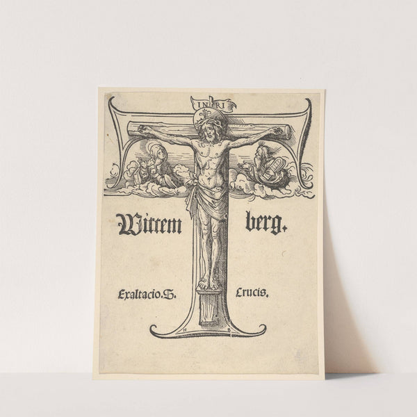 Christ on the Cross Between the Virgin and Moses by Hans Burgkmair The Elder