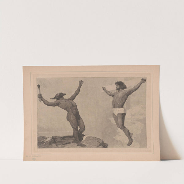 Christ on the cross overcomes the devil by Johann Jakob Weber