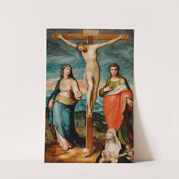 Christ on the Cross with Saints Mary,John the Evangelist and Catherine of Siena (about 1570) by Marco Pino