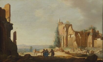 Christ on the way to Emmaus (Luke 24-28-29)