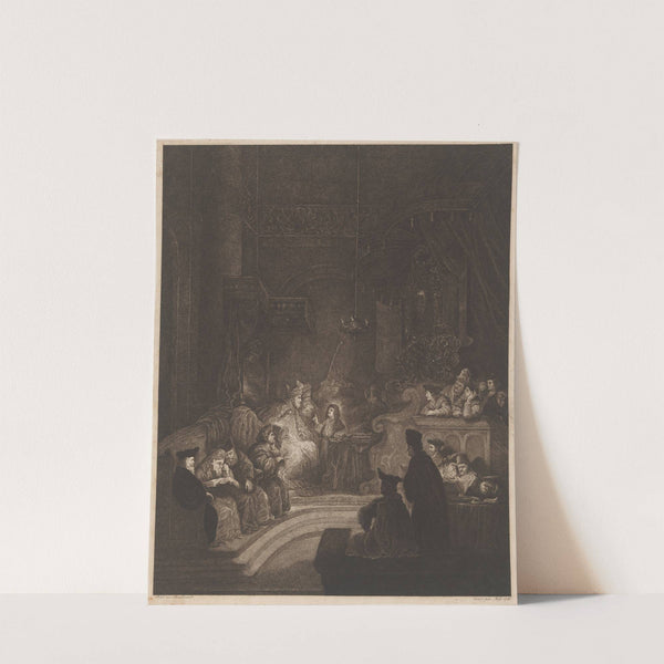 Christ preaching in the temple, after Rembrandt (1786) by Carl Ernst Christoph Hess