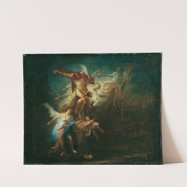 Christ takes the good thief to heaven by Johann Wolfgang Baumgartner