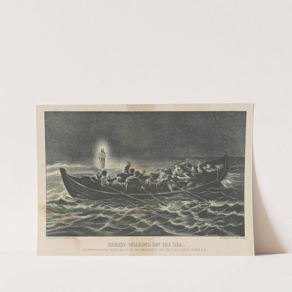 Christ walking on the sea by Currier & Ives.