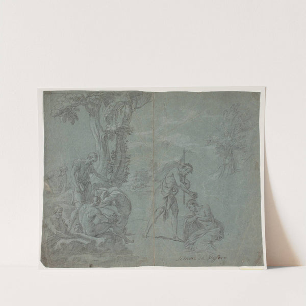 Christi daab Antikstudie efter en fremstilling af Simone Cantarini by Hendrik Krock