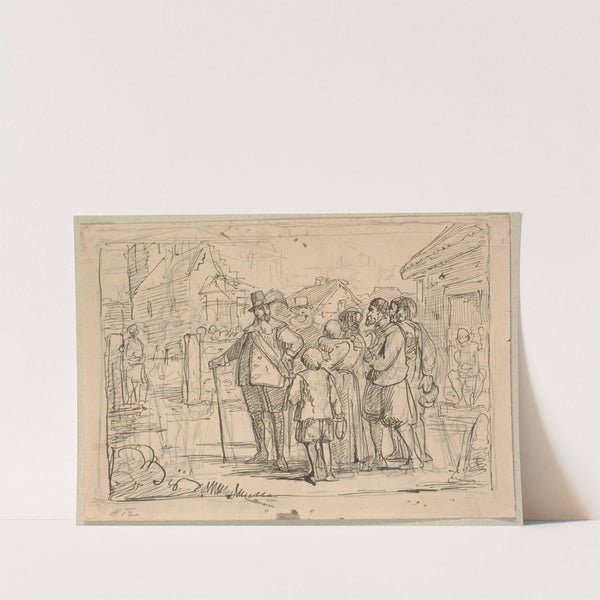 Christian d IV taler med nogle bønder by Wilhelm Marstrand