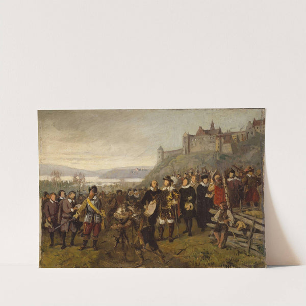 Christian IV founding Christiania. Sketch (1876) by Adolph Tidemand