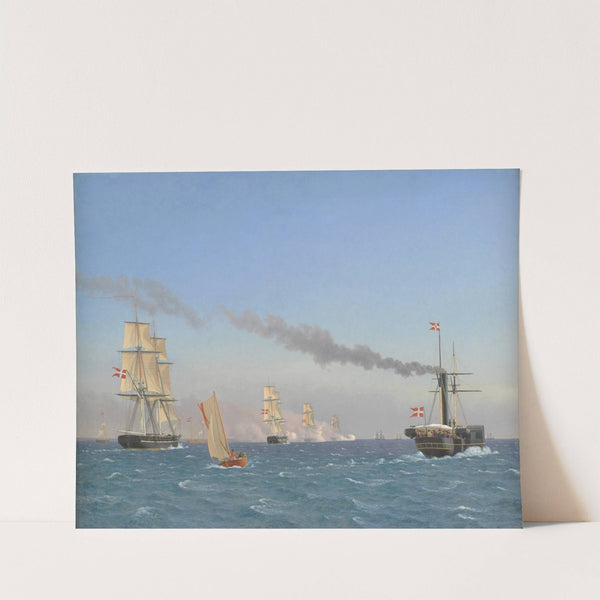 Christian VIII Aboard his Steamship ‘Ægir’ Watching the Manoeuvres of a Squadron near Copenhagen (1844) by Christoffer Wilhelm Eckersberg