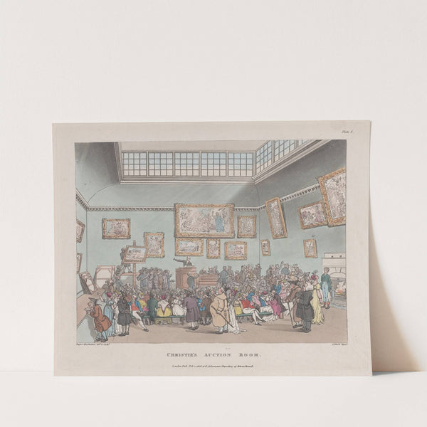 Christie’s Auction Rooms (1808) by Thomas Rowlandson