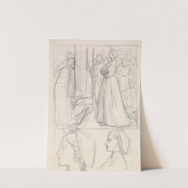 Christina Rossetti's Maude Clare - Figure and Head Studies by Sir John Everett Millais