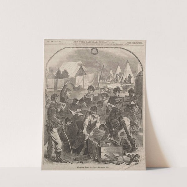 Christmas Boxes in Camp – Christmas, 1861 (1862) by Winslow Homer