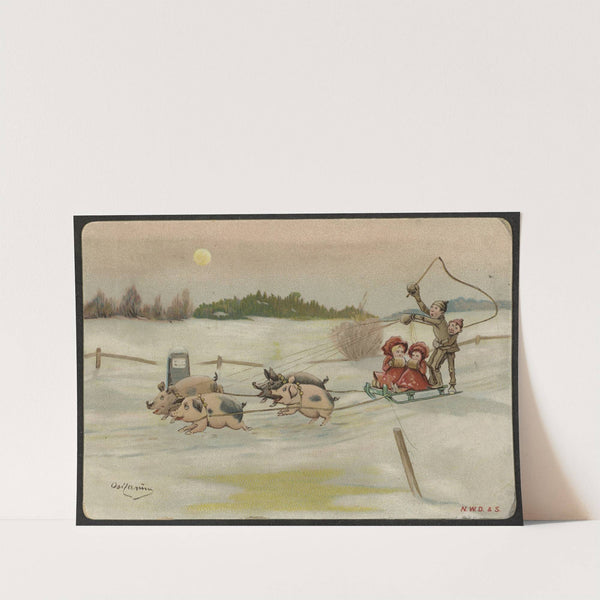 Christmas card by Oscar Lærum