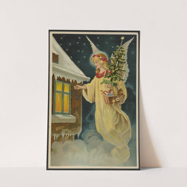 Christmas card with angel by Selmar Bayer