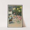 Christmas card with children playing by Selmar Bayer