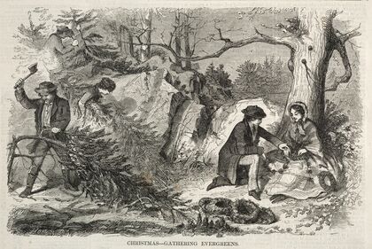 Christmas – Gathering Evergreens (1858)