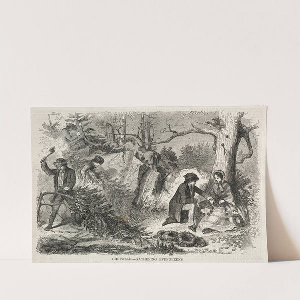 Christmas – Gathering Evergreens (1858) by Winslow Homer