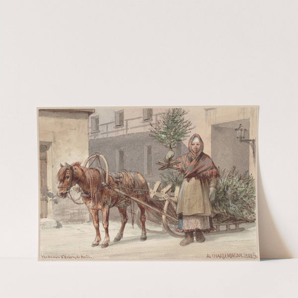 Christmas Tree Saleswoman (1868) by Adolf Jossifowitsch Charlemagne