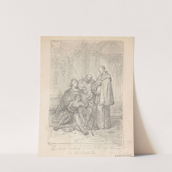 Christopher Columbus and his Sick Son in the Monastery La Rabida by Nicaise De Keyser