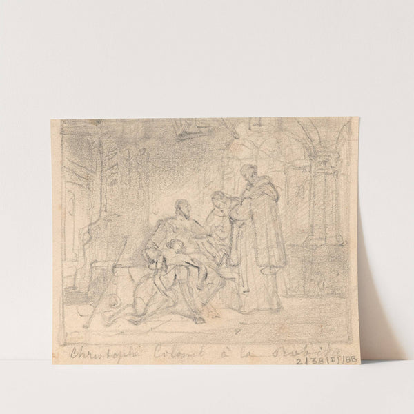 Christopher Columbus and his Sick Son in the Monastery La Rabida by Nicaise De Keyser