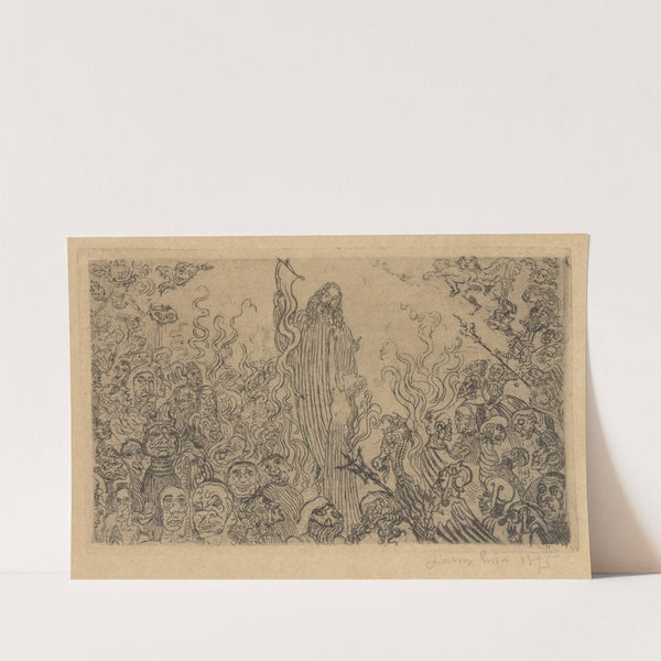 Christus daalt neer in de hel by James Ensor