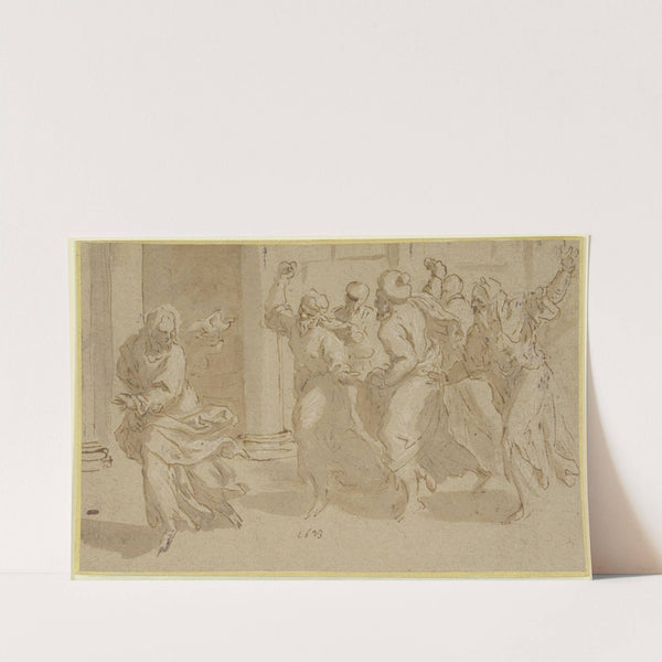 Christus entweicht vor den Pharisäern by Jacopo Palma il Giovane