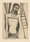 Christus, hangend aan een doek