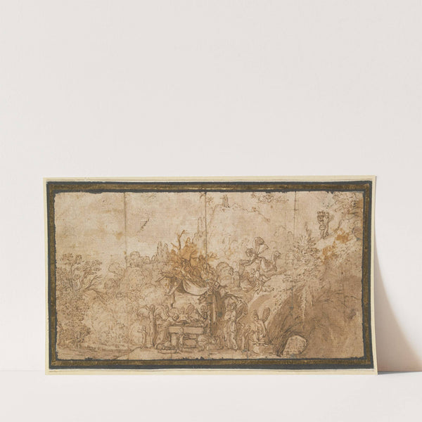 Christus nach den drei Versuchungen von Engeln bedient (ca 1605-1607) by Adam Elsheimer