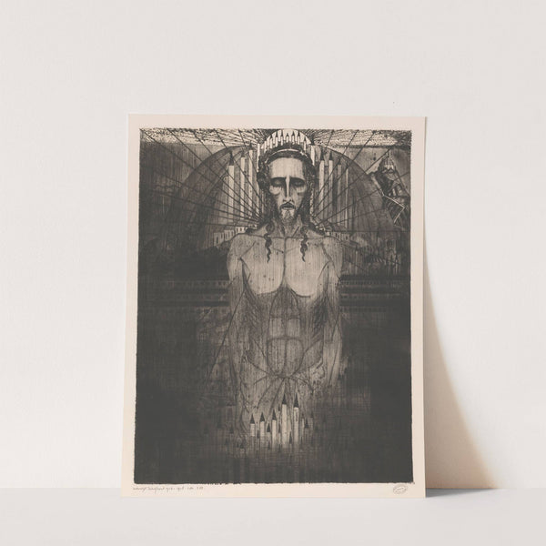 Christus te midden van kathedralen 2 by Lodewijk Schelfhout