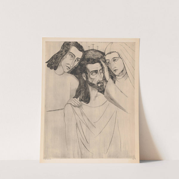 Christus tussen Johannes de Doper en Maria by Lodewijk Schelfhout