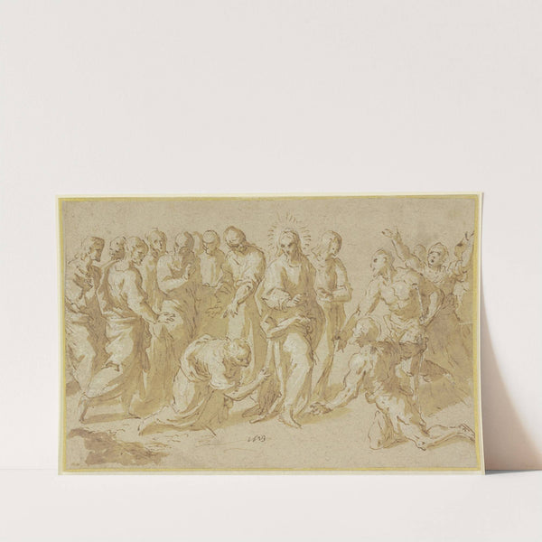 Christus und die Ehebrecherin by Jacopo Palma il Giovane