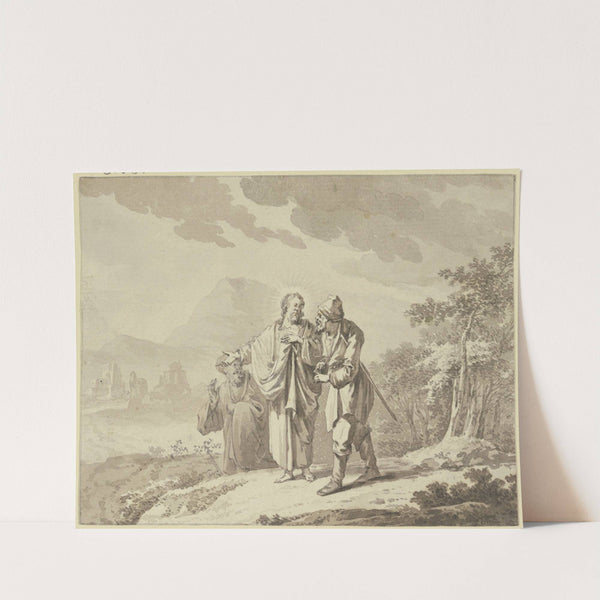 Christus und die Jünger auf dem Wege nach Emmaus by Jan Punt