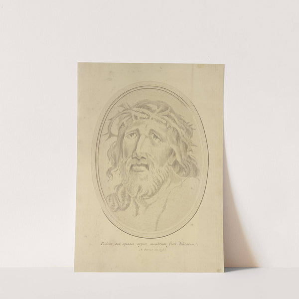 Christuskopf mit Dornenkrone in der Art von Claude Mellans' Formatur unicus una by Antoon Overlaet