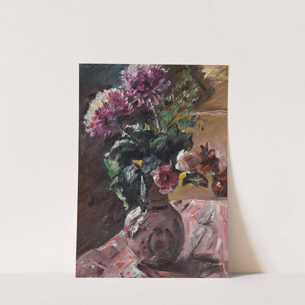 Chrysanthemen Und Rosen Im Krug (Chrysanthemums And Roses In A Pitcher) (1917) by Lovis Corinth