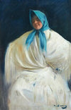 Chula con Pañuelo Azul (girl with a blue scarf)