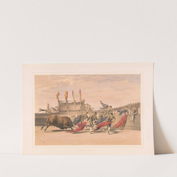 Chulos playing the bull (1860-1870) by William Henry Lake Price