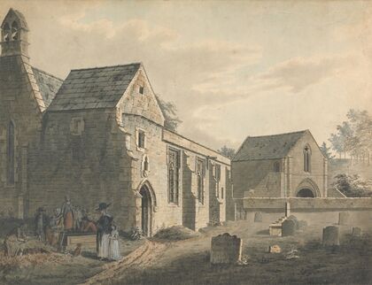 Church, Churchyard and Figures (The Graveyard) — size preview