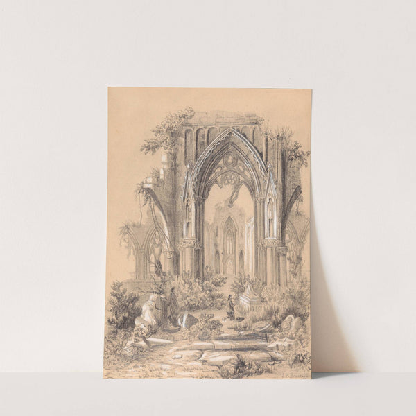 Church in ruins by Francisco Javier Parcerisa Boada