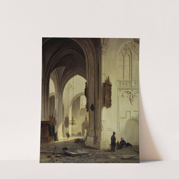 Church Interior by Bartholomeus Johannes van Hove