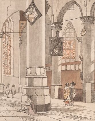 Church Interior after Pieter Saenredam.