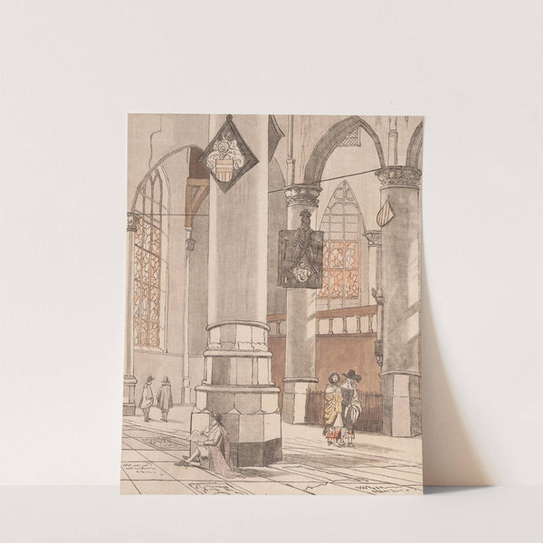 Church Interior after Pieter Saenredam. by Cornelis Ploos van Amstel