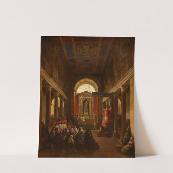 Church Interior (Sermon at Santa Bibiana) (1834) by François-Marius Granet