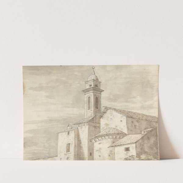 Church with a Tiled Roof and Tower by Joseph Wright of Derby