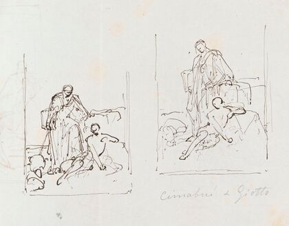 Ciambue and two Studies for ‘Giotto Di Bondone Draws his Sheep in the Sand’