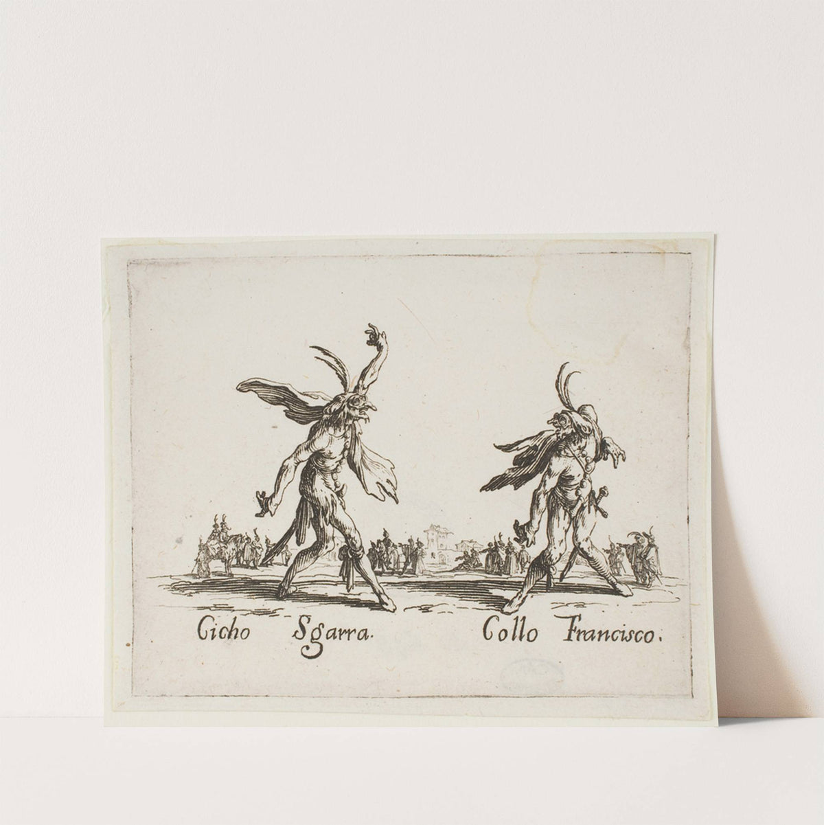 Cicho Sgarra and Collo Francisco (1631) by Jacques Callot
