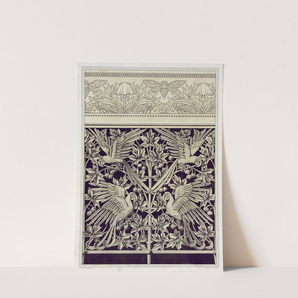 Cigales et anémones, bordure de napperon. Aras et platane, fonte. by Maurice Pillard Verneuil